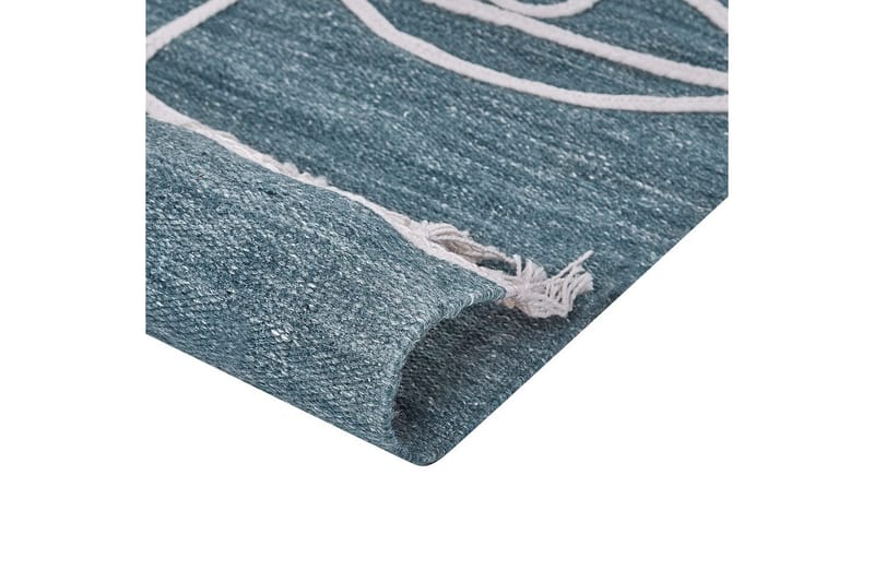 Plattvävd Yavu - Blå, Vit, 80x150 cm - Textilier & mattor - Mattor - Utomhusmattor