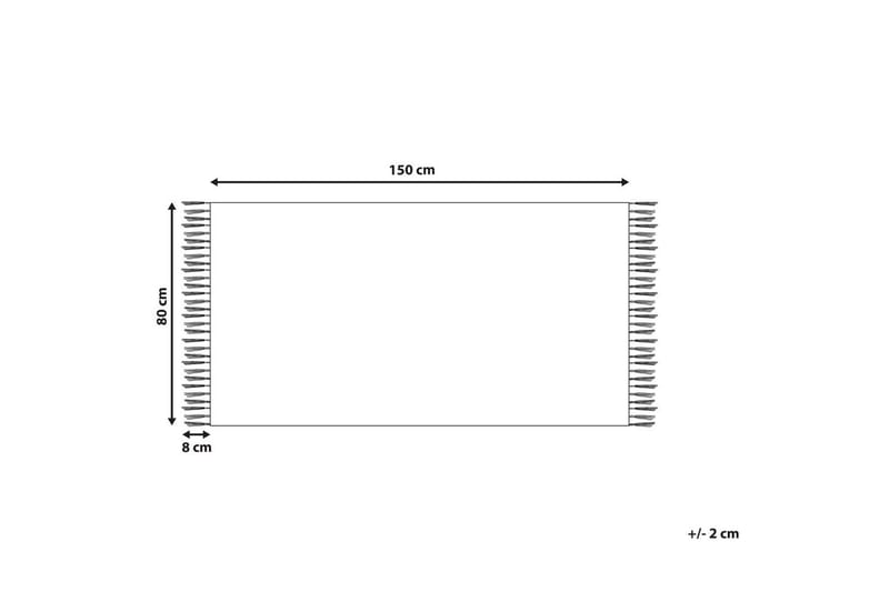 Plattvävd Yavu - Blå, Vit, 80x150 cm - Textilier & mattor - Mattor - Utomhusmattor