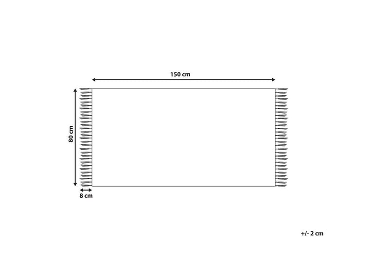 Plattvävd Yavu - Blå, Vit, 80x150 cm - Textilier & mattor - Mattor - Utomhusmattor
