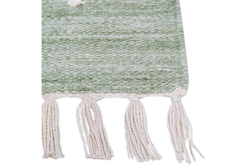 Plattvävd Yavu - Grön, Vit, 140x200 cm - Textilier & mattor - Mattor - Utomhusmattor
