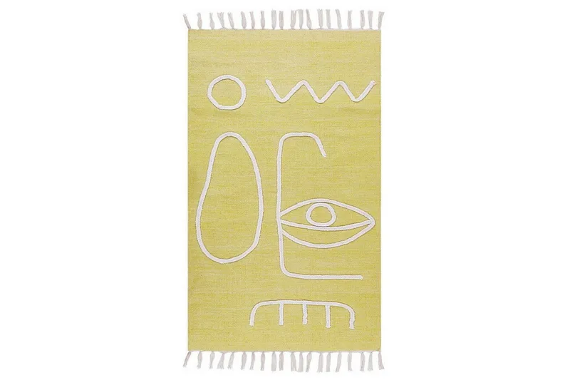 Plattvävd Yavu - Gul, 80x150 cm - Textilier & mattor - Mattor - Utomhusmattor