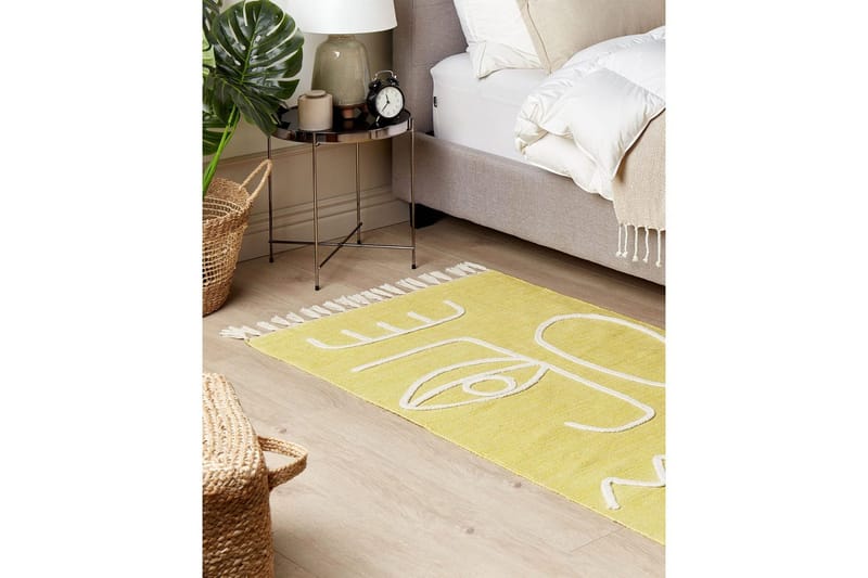 Plattvävd Yavu - Gul, 80x150 cm - Textilier & mattor - Mattor - Utomhusmattor