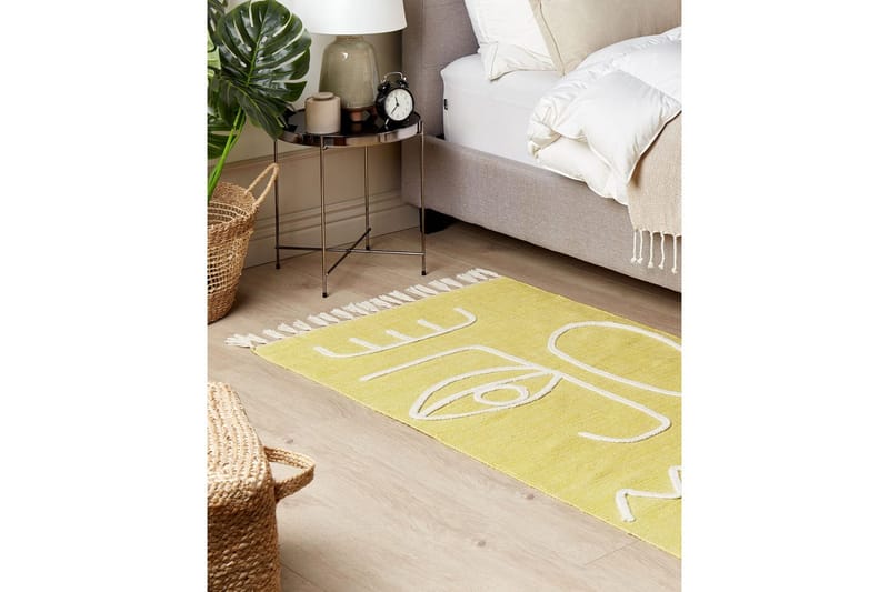 Plattvävd Yavu - Gul, 80x150 cm - Textilier & mattor - Mattor - Utomhusmattor