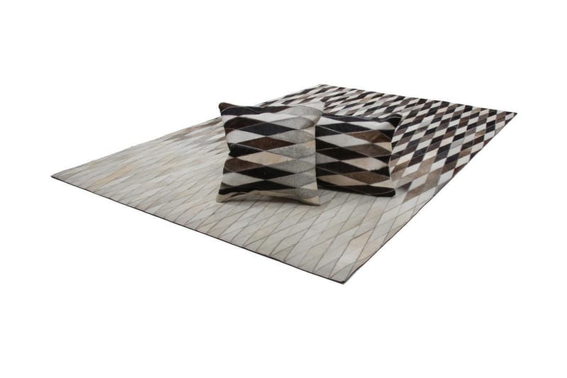 WEESTREETLOMTREE GULCO Matta 80x150 cm Grå/Läder - D-Sign - Små mattor - Patchwork mattor