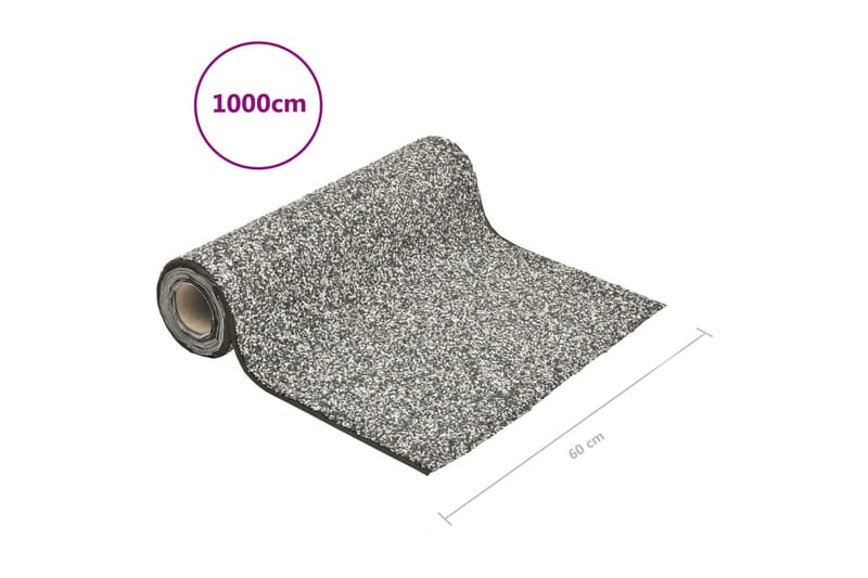 Kantmatta grå 1000x60 cm - Konstgräs balkong - Nålfiltsmattor & konstgräsmattor