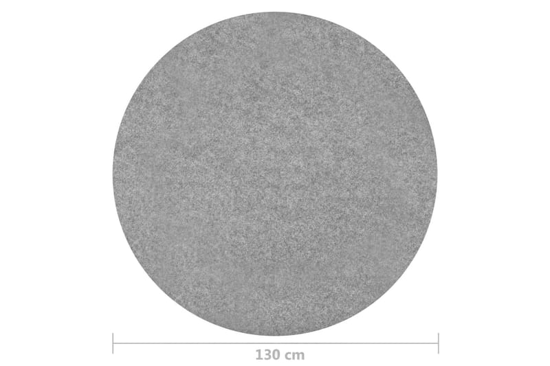 Konstgräs med halkskydd dia. 130 cm grå rund - Grå - Konstgräs balkong - Nålfiltsmattor & konstgräsmattor
