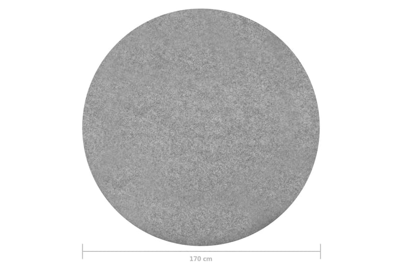 Konstgräs med halkskydd dia. 170 cm grå rund - Grå - Konstgräs balkong - Nålfiltsmattor & konstgräsmattor