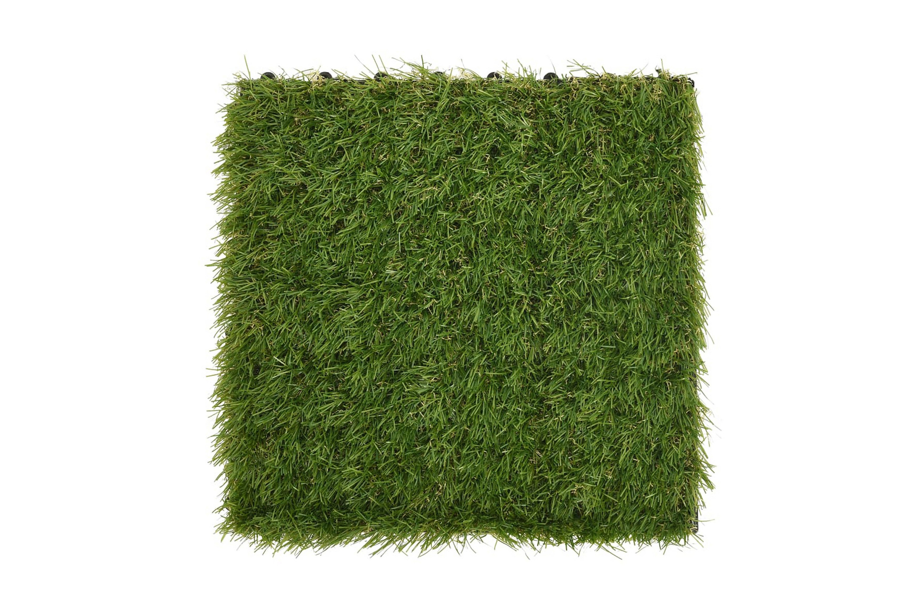 Konstgräsplattor 22 st grön 30×30 cm – Grön