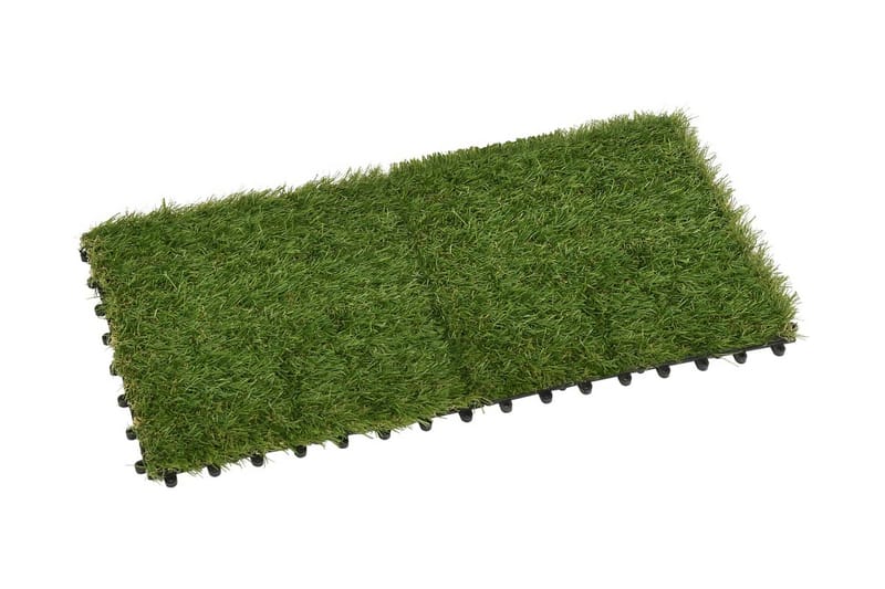 Konstgräsplattor 22 st grön 30x30 cm - Grön - Textilier & mattor - Mattor - Specialmatta - Nålfiltsmattor & konstgräsmattor