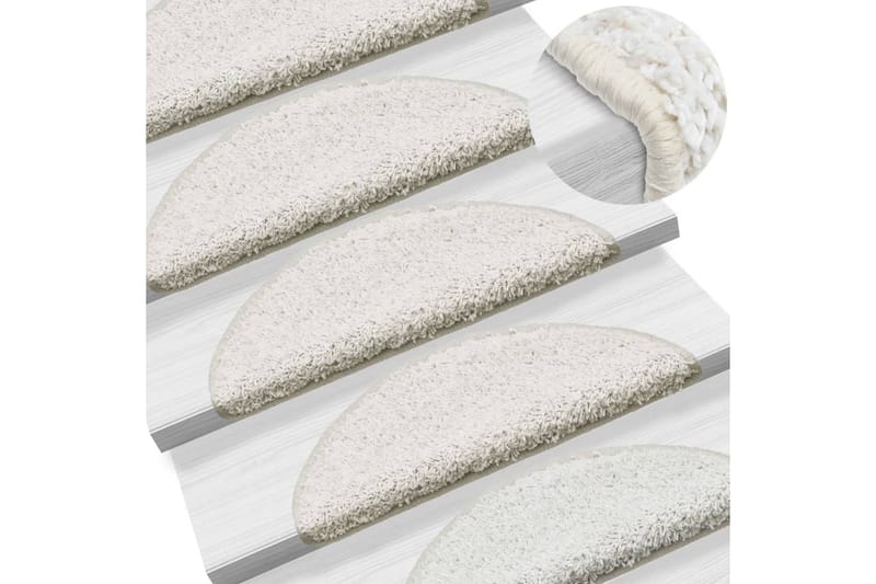 15 st Trappstegsmattor vit 65x25 cm - Vit - Textilier & mattor - Mattor - Specialmatta - Trappstegsmattor