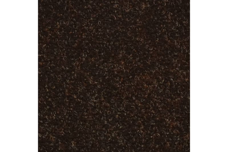Trappstegsmattor självhäftande 10 st brun 65x21x4 cm brodyr - Brun - Trappstegsmattor