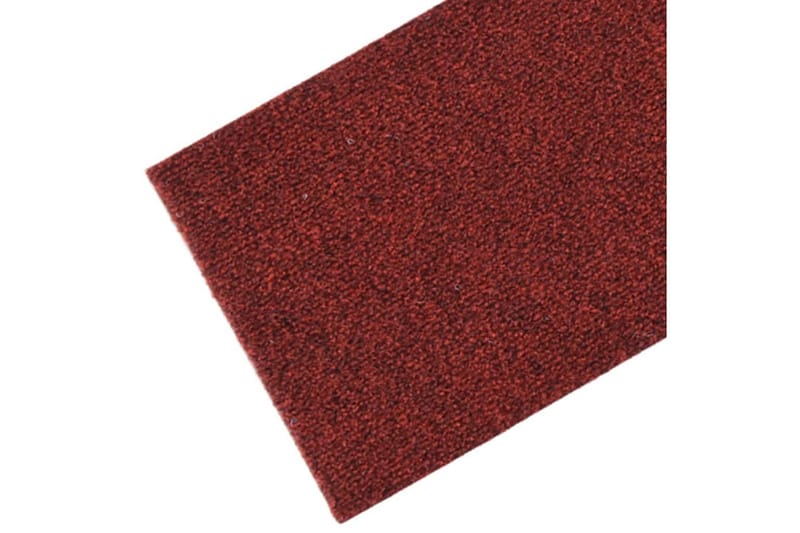 Trappstegsmattor självhäftande 15 st 76x20 cm röd - Röd - Textilier & mattor - Mattor - Specialmatta - Trappstegsmattor
