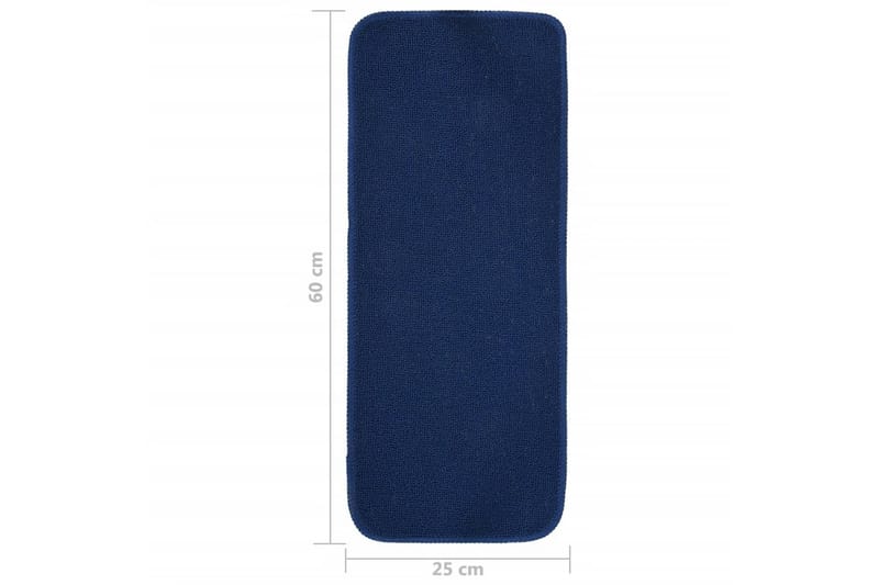 Trappstegmattor 15 st 60x25 cm marinblå halkfri - Blå - Textilier & mattor - Mattor - Specialmatta - Trappstegsmattor