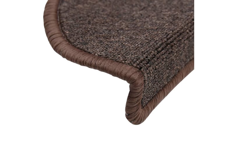 Trappstegsmattor 10 st 56x20 cm kaffebrun - Brun - Textilier & mattor - Mattor - Specialmatta - Trappstegsmattor