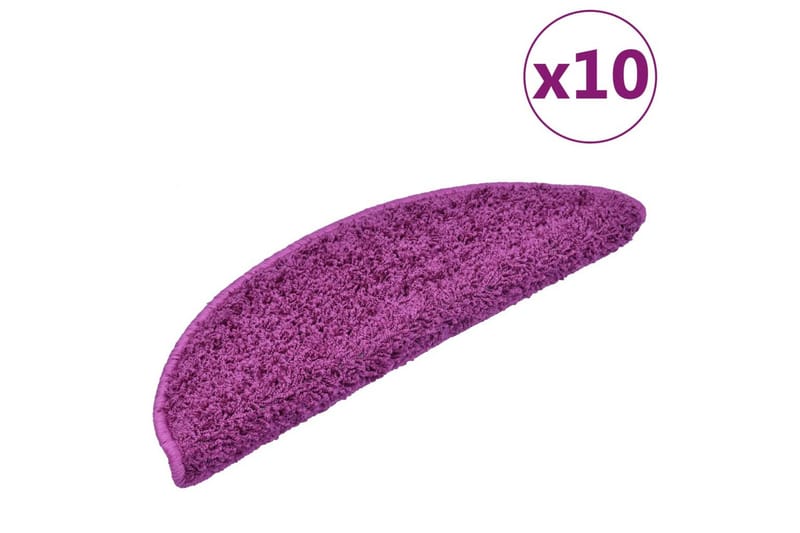 Trappstegsmattor 10 st 56x20 cm violett - Lila - Textilier & mattor - Mattor - Specialmatta - Trappstegsmattor