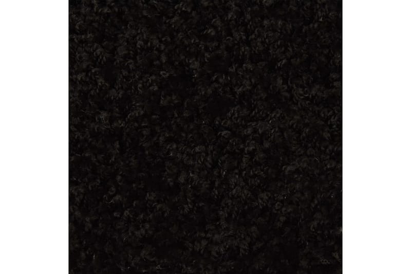 Trappstegsmattor 10 st 65x25 cm svart - Svart - Trappstegsmattor