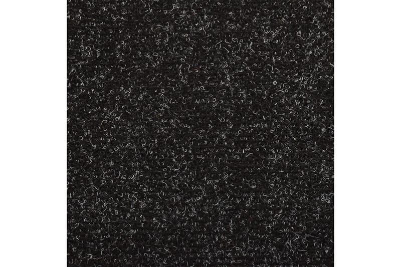 Trappstegsmattor 10 st svart 65x25 cm brodyr - Svart - Trappstegsmattor