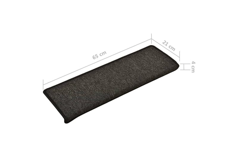 Trappstegsmattor 15 st 65x25 cm antracit - Grå - Textilier & mattor - Mattor - Specialmatta - Trappstegsmattor