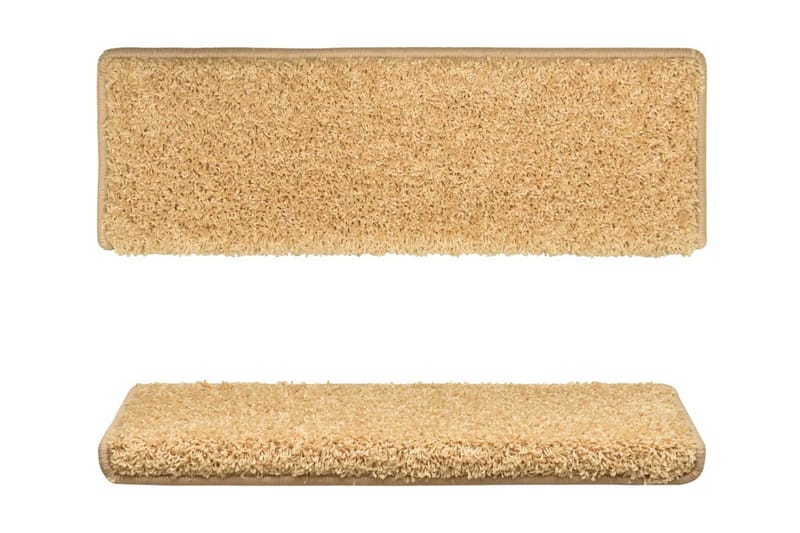 Trappstegsmattor 15 st 65x25 cm beige - Beige - Textilier & mattor - Mattor - Specialmatta - Trappstegsmattor