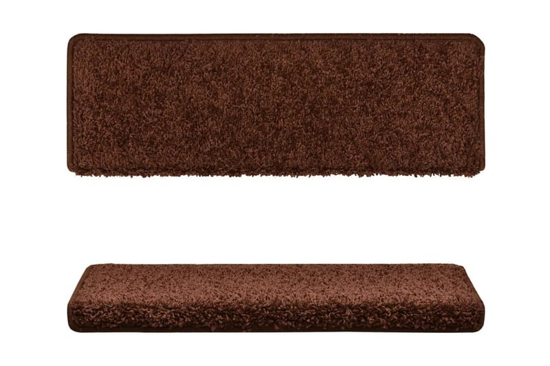 Trappstegsmattor 15 st 65x25 cm brun - Brun - Textilier & mattor - Mattor - Specialmatta - Trappstegsmattor