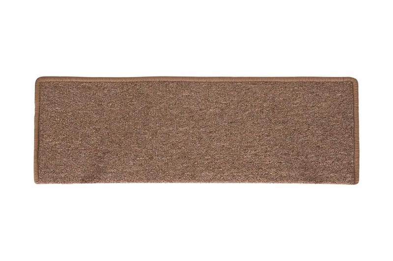 Trappstegsmattor 15 st 65x25 cm brun - Brun - Textilier & mattor - Mattor - Specialmatta - Trappstegsmattor