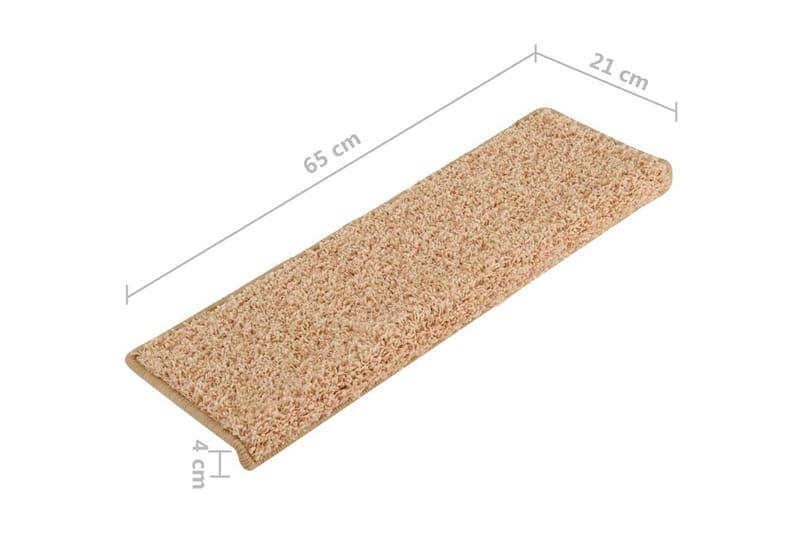 Trappstegsmattor 15 st 65x25 cm guld - Guld - Textilier & mattor - Mattor - Specialmatta - Trappstegsmattor
