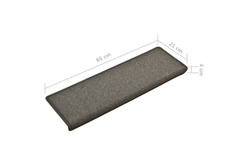 Trappstegsmattor 15 st 65x25 cm mörkgrå - Grå - Textilier & mattor - Mattor - Specialmatta - Trappstegsmattor