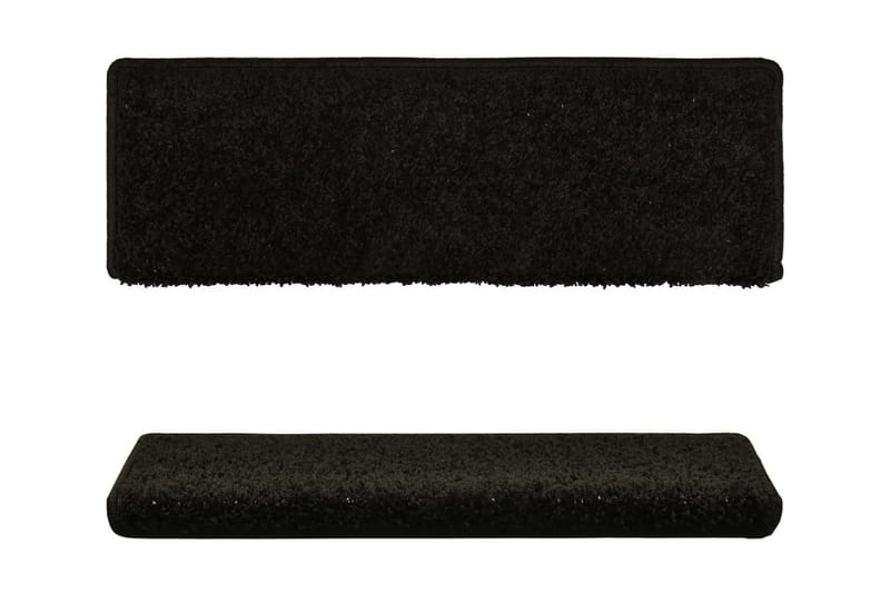 Trappstegsmattor 15 st 65x25 cm svart - Svart - Textilier & mattor - Mattor - Specialmatta - Trappstegsmattor
