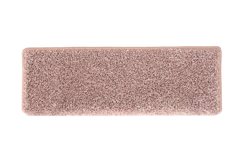 Trappstegsmattor 15 st 65x25 cm vit och rosa - Flerfärgad - Textilier & mattor - Mattor - Specialmatta - Trappstegsmattor