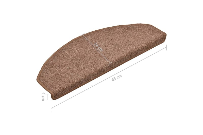 Trappstegsmattor 15 st brun 65x24x4 cm - Brun - Textilier & mattor - Mattor - Specialmatta - Trappstegsmattor