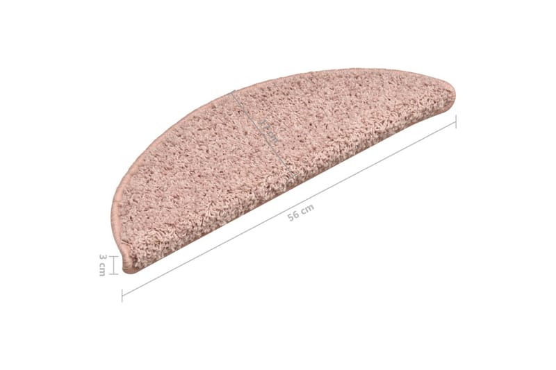 Trappstegsmattor 15 st ljusrosa 56x17x3 cm - Rosa - Textilier & mattor - Mattor - Specialmatta - Trappstegsmattor