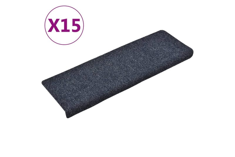 Trappstegsmattor 15 st nålad 65x25 cm antracit - Antracit - Textilier & mattor - Mattor - Specialmatta - Trappstegsmattor