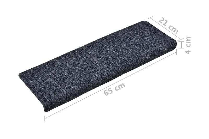 Trappstegsmattor 15 st nålad 65x25 cm antracit - Antracit - Textilier & mattor - Mattor - Specialmatta - Trappstegsmattor