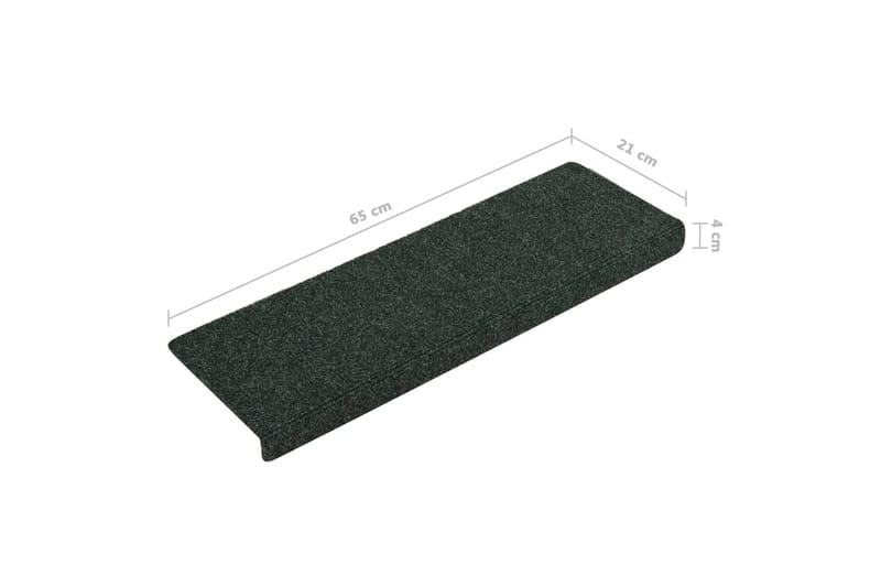 Trappstegsmattor 15 st nålad 65x25 cm brun - Brun - Textilier & mattor - Mattor - Specialmatta - Trappstegsmattor
