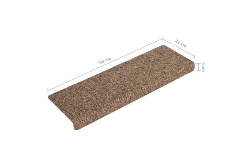 Trappstegsmattor 15 st nålad 65x25 cm gräddvit - Vit - Textilier & mattor - Mattor - Specialmatta - Trappstegsmattor
