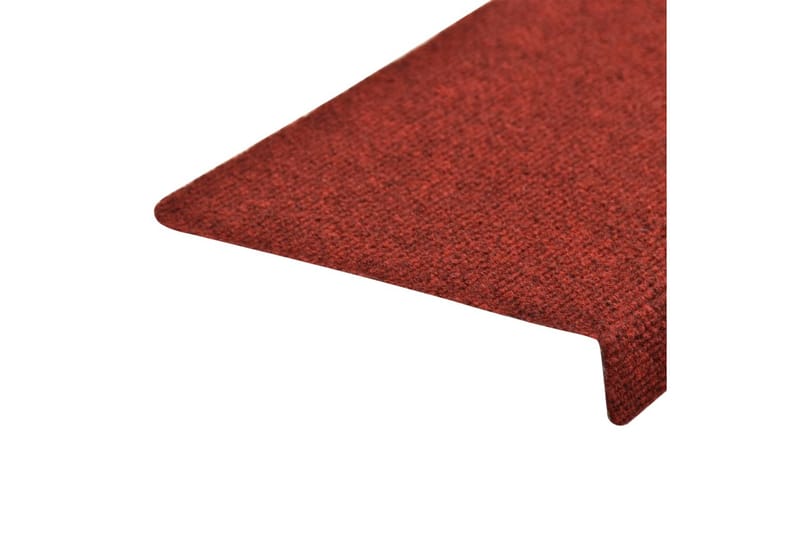 Trappstegsmattor 15 st nålad 65x25 cm röd - Röd - Textilier & mattor - Mattor - Specialmatta - Trappstegsmattor