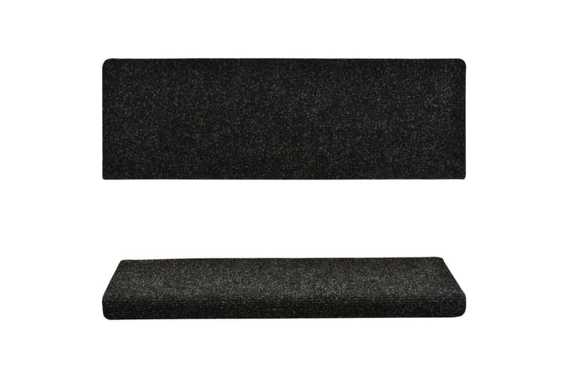Trappstegsmattor 15 st nålad 65x25 cm svart - Svart - Textilier & mattor - Mattor - Specialmatta - Trappstegsmattor