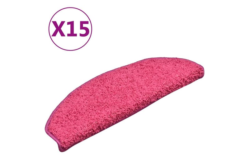 Trappstegsmattor 15 st rosa 65x21x4 cm - Rosa - Textilier & mattor - Mattor - Specialmatta - Trappstegsmattor