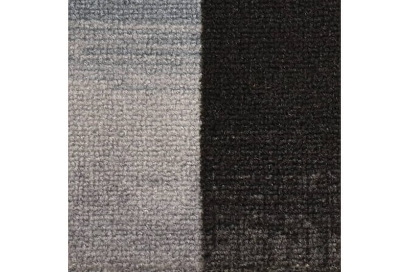 Trappstegsmattor självhäftande 10 st 65x25 cm svart och grå - Svart - Textilier & mattor - Mattor - Specialmatta - Trappstegsmattor