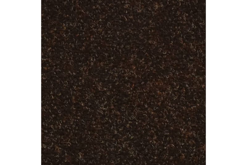 Trappstegsmattor självhäftande 10 st brun 56x17x3 cm brodyr - Brun - Trappstegsmattor