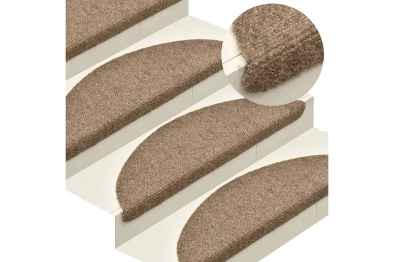Trappstegsmattor självhäftande 10 st gräddvit 65x21x4 cm bro - Vit - Textilier & mattor - Mattor - Specialmatta - Trappstegsmattor