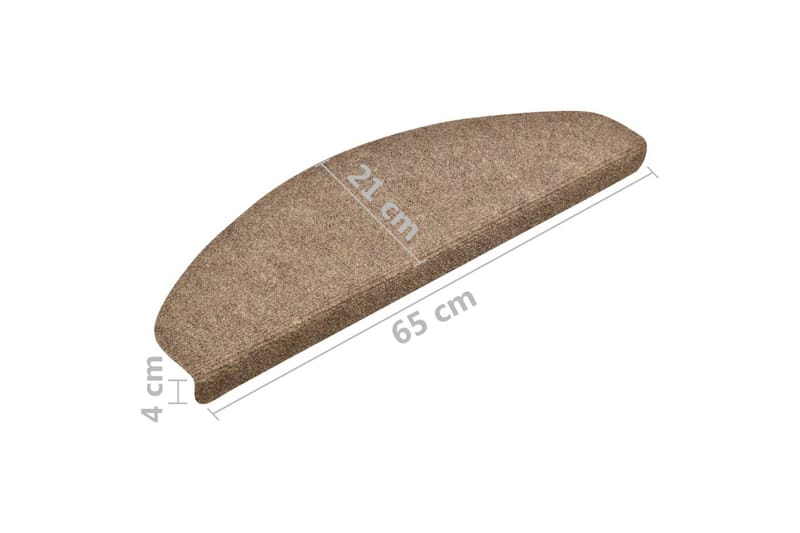 Trappstegsmattor självhäftande 10 st gräddvit 65x21x4 cm bro - Vit - Textilier & mattor - Mattor - Specialmatta - Trappstegsmattor