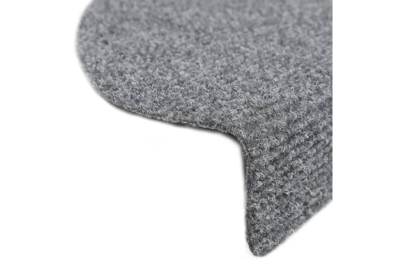 Trappstegsmattor självhäftande 10 st ljusgrå 65x21x4 cm brod - Grå - Textilier & mattor - Mattor - Specialmatta - Trappstegsmattor