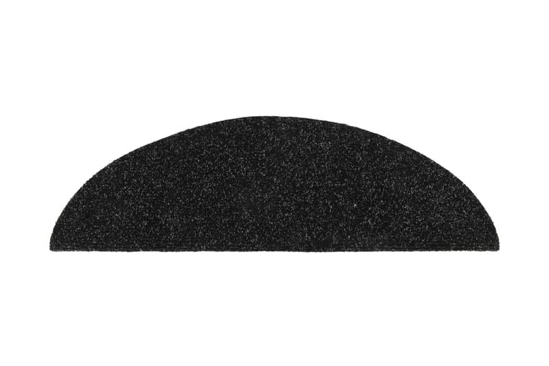 Trappstegsmattor självhäftande 10 st svart 56x17x3 cm brodyr - Svart - Textilier & mattor - Mattor - Specialmatta - Trappstegsmattor