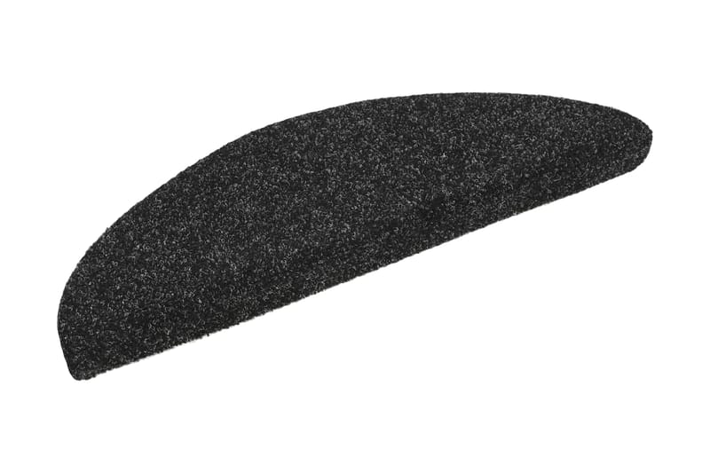 Trappstegsmattor självhäftande 10 st svart 56x17x3 cm brodyr - Svart - Textilier & mattor - Mattor - Specialmatta - Trappstegsmattor