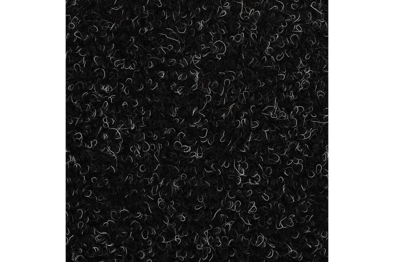 Trappstegsmattor självhäftande 10 st svart 65x21x4 cm brodyr - Svart - Trappstegsmattor