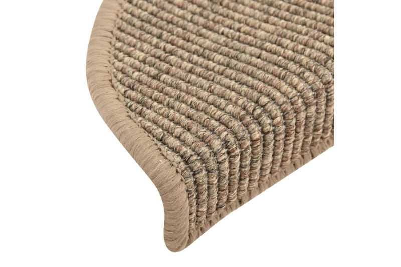 Trappstegsmattor självhäftande 15 st 56x20 cm mörkbeige - Beige - Textilier & mattor - Mattor - Specialmatta - Trappstegsmattor