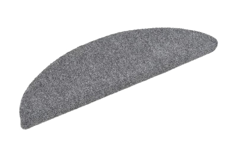 Trappstegsmattor självhäftande 15 st brodyr 56x17x3 cm ljusg - Grå - Textilier & mattor - Mattor - Specialmatta - Trappstegsmattor