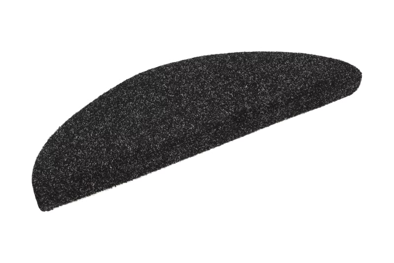 Trappstegsmattor självhäftande 15 st brodyr 56x17x3 cm svart - Svart - Textilier & mattor - Mattor - Specialmatta - Trappstegsmattor