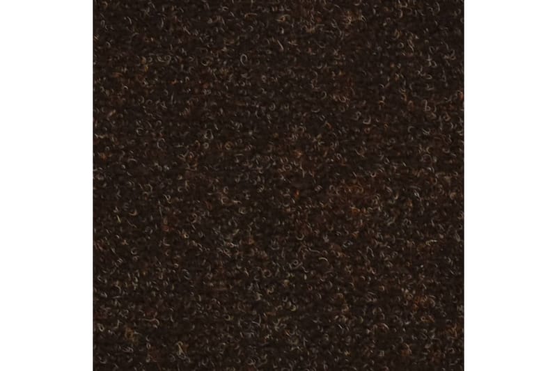 Trappstegsmattor självhäftande 15 st brun 56x17x3 cm brodyr - Brun - Trappstegsmattor